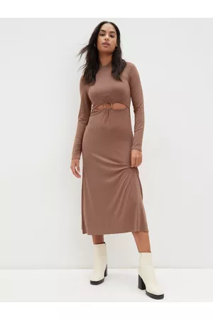 Dorothy Perkins Cut Out & Ruched Detail A-Line Midi Dress