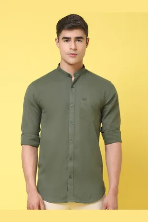 Rodamo Slim Fit Mandarin Collar Cotton Casual Shirt