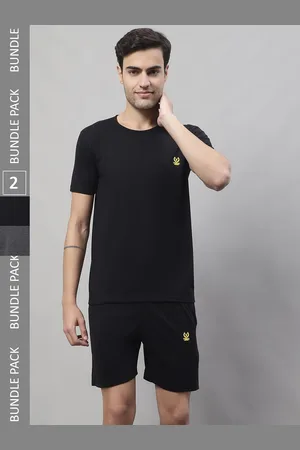 VIMAL JONNEY Pack Of 2 Logo Printed Sports T-Shirt & Shorts
