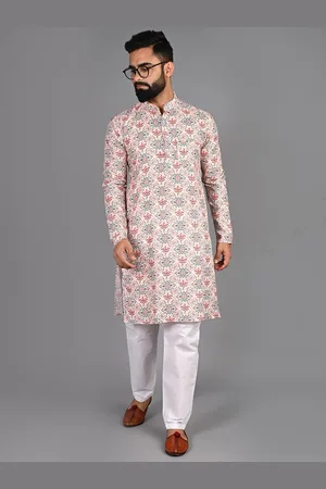 FUBAR Ethnic Motifs Printed Regular Pure Cotton Kurta With Pyjamas