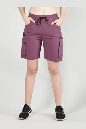 CHKOKKO Women Mid-Rise Cargo Shorts