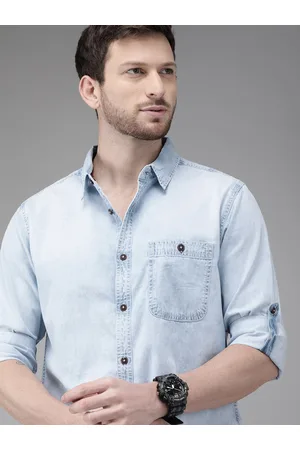 T-Shirts & Shirts | Roadster Trending Blue Shirt Mens Size M | Freeup-totobed.com.vn