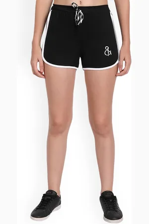 STYLEAONE Women Mid-Rise Cotton Yoga Shorts