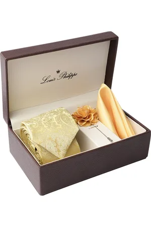 Louis Philippe Men Paisley Self Design Accessory Gift Set