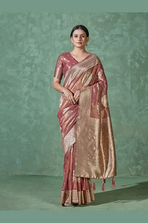 MONJOLIKA FASHION Ethnic Motifs Woven Design Zari Bomkai Silk Saree