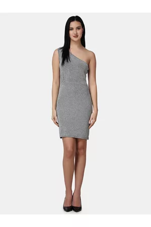 Popwings One Shoulder Sleeveless Bodycon Dress