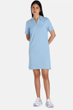 PUMA HER Brand Logo Printed Regular Fit Cotton Dress