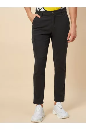 High Star Men Non Iron Mid-Rise Cargos Trousers