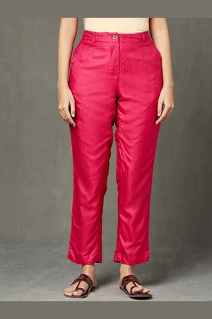 Fabindia Women Slim Fit Trousers