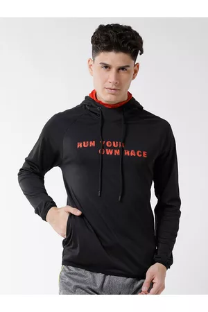 WROGN Men Typography Printed Hooded Sweatshirt