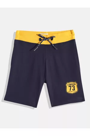 Pepe Jeans Boys Typography Printed Pure Cotton Shorts