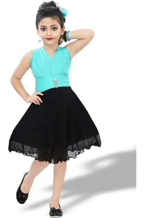 BAESD Girls V-Neck Fit & Flare Dress