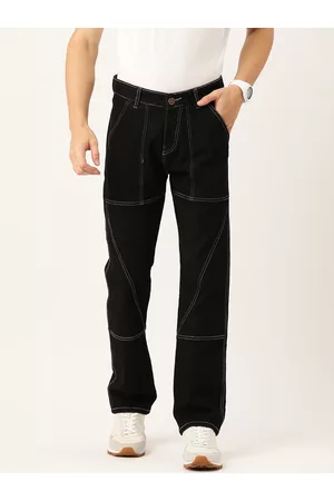 PARIS HAMILTON Men Relaxed Fit Stretchable Jeans With Contrast Stitch Detail