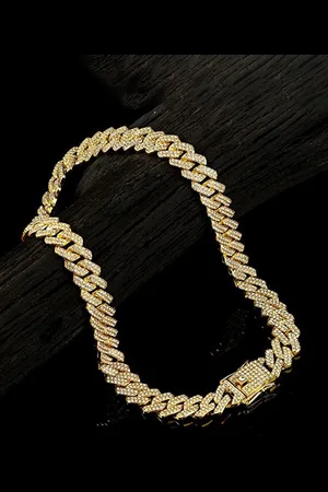 Meenaz Men Gold-Plated CZ Studded Necklace Chain