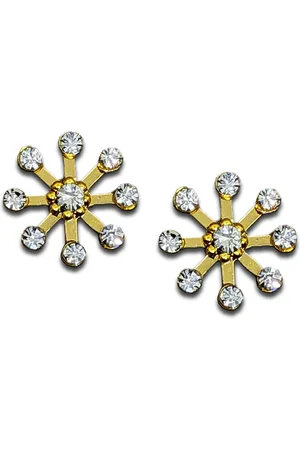 Comet Busters Floral Studs Non Piercing Ear Stickers