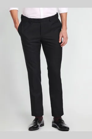 Arrow Men Slim Fit Check Pattern Weave Wool Blend Trousers