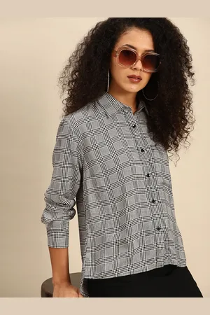 DENNISON Women Smart Opaque Checked Casual Shirt