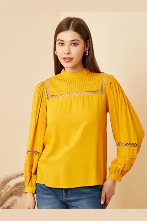 Rare Fashion High Neck Puff Sleeve Top