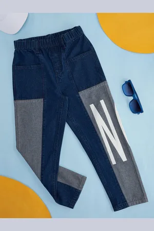 Pantaloons Boys Mid-Rise Colourblocked & Typography Printed Jeans