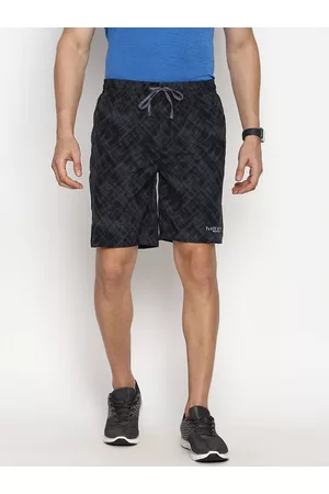 Van Heusen Men Abstract Printed Mid-Rise Sports Shorts