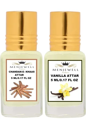 Menjewell Set of 2 Chandan-E-Khaas & Vanilla Attar