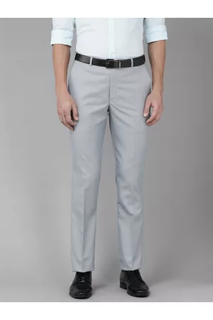 Buy Park Avenue Men Blue Neo Fit Solid Formal Trousers  Trousers for Men  2244595  Myntra