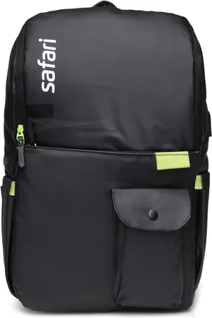 Safari Unisex Black Solid Backpack