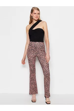 Abstract Printed Flared Trousers