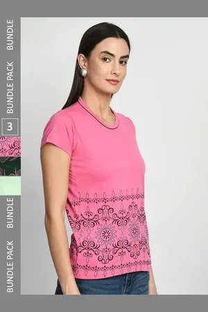 IndiWeaves Pack of 3 Printed Cotton T-Shirt