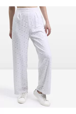 Ketch Women Polka Dot Printed Regular Fit Trouser