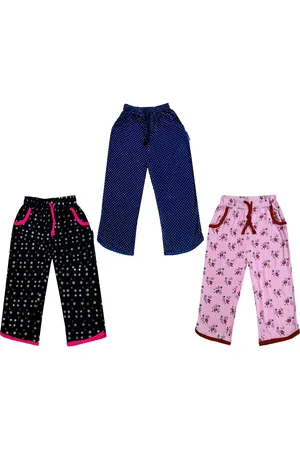 IndiWeaves Girls Pack of 3 Mid-Rise Cotton Printed Capris