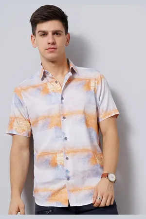 BRITISH CLUB Ethnic Motifs Printed Smart Slim Fit Pure Cotton Casual Shirt