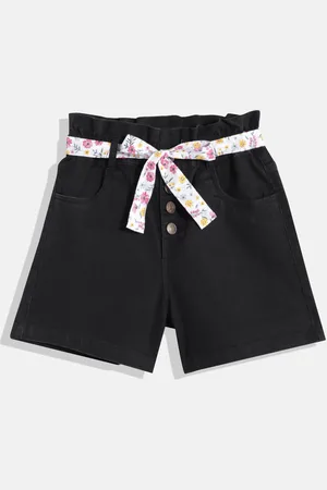 Justice Girls Slim Fit Shorts With Belt
