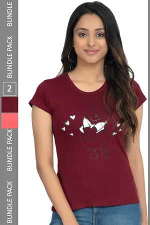 IndiWeaves Pack Of 2 Printed Pure Cotton T-shirts