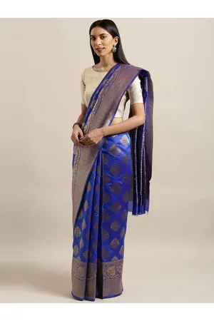Kalini Floral Woven Design Zari Banarasi Saree