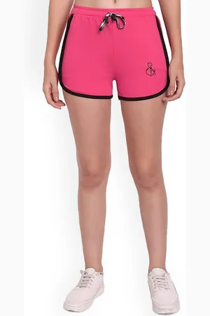 STYLEAONE Women Mid-Rise Cotton Yoga Shorts