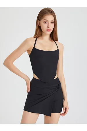 JC Collection Women High-Rise Twisted Skorts