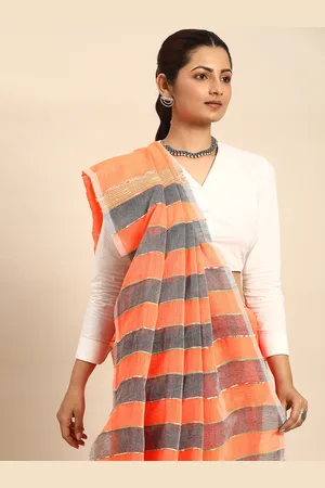 Taavi Striped Pure Cotton Saree