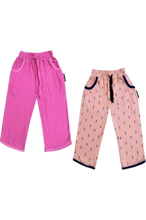 IndiWeaves Girls Pack of 2 Mid-Rise Cotton Printed Capris