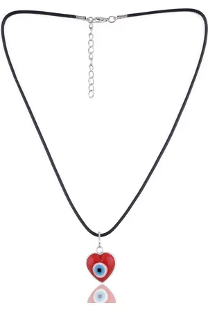 EL REGALO Red & Blue Brass Evil Eye Necklace