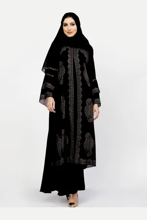 Arrabi Embellished Detail Burqa With Scarf