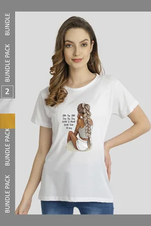 Chozi Pack Of 2 Printed Bio Finish Running Cotton T-shirt