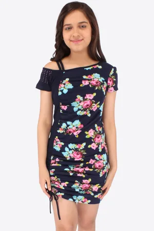 CUTECUMBER Girls Floral Print Sheath Dress