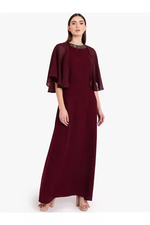 Kazo Maroon Maxi Dress