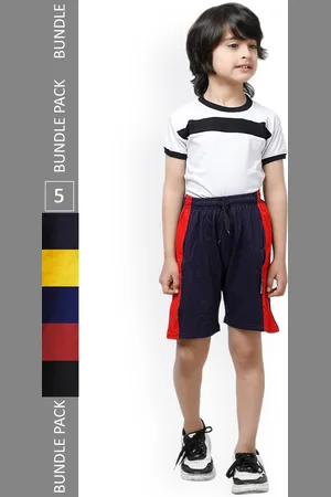 IndiWeaves Boys Pack Of 5 High-Rise Casual Shorts