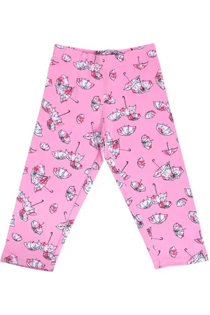 BodyCare Girls Pink & White Printed Capris