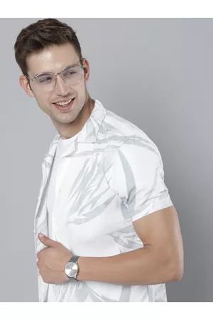 HERE&NOW Men Slim Fit Floral Printed Opaque Casual Shirt