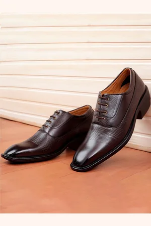 BXXY Men Textured Formal Elevator Oxfords