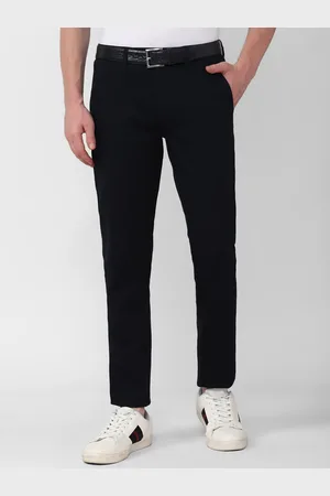 V Dot Men Slim Fit Mid Raise Casual Trousers