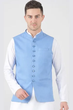 Tahvo Mandarin Collar Satin Nehru Jacket